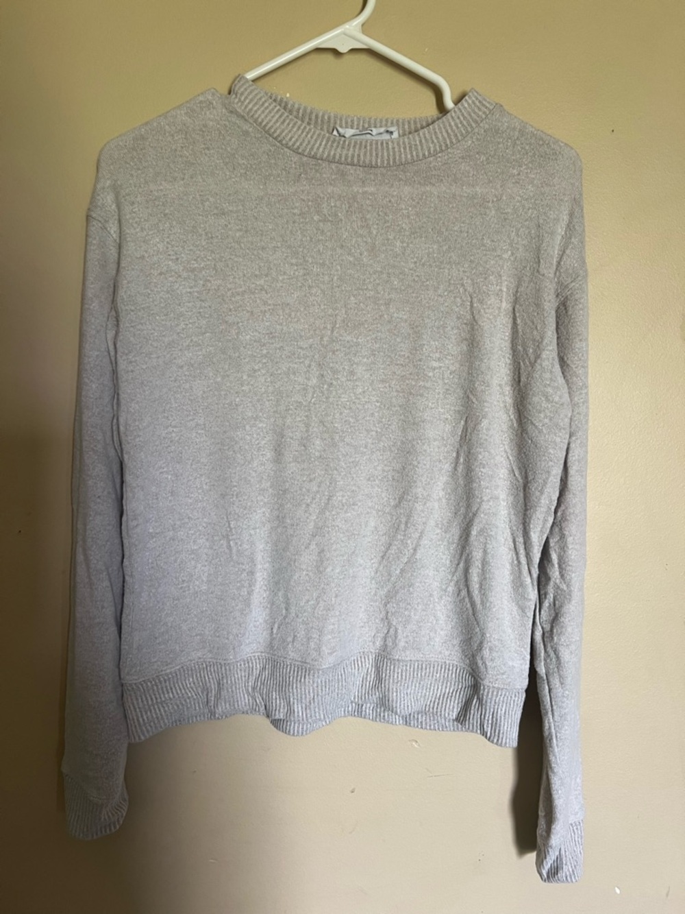 Double Zero Light Beige Crewneck Sweater
